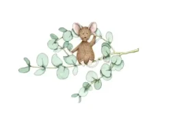 Anillustration Ansichtkaart Eucalyptus muis