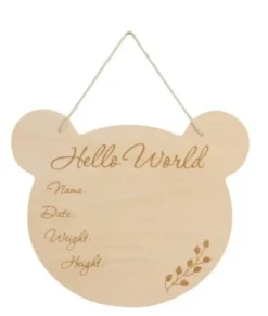 BamBam Houten Beer Muurhanger