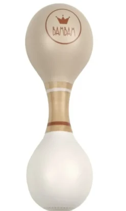 BamBam Maracas Beige Hout in Giftbox