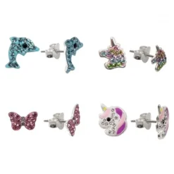 BB Klostermann Oorsteker Zilver met Strass Steentjes Best Girls