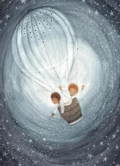 Bijdehansje Postkaart Air Balloon