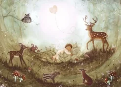 Bijdehansje Postkaart Baby Dream