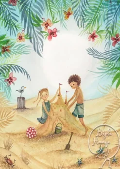 Bijdehansje Postkaart Beach