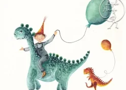 Bijdehansje Postkaart Dino