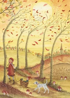 Bijdehansje Postkaart Fall Fun