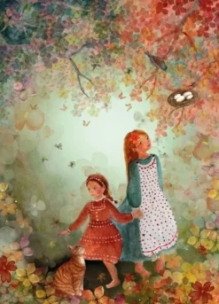 Bijdehansje Postkaart Floral Fantasy