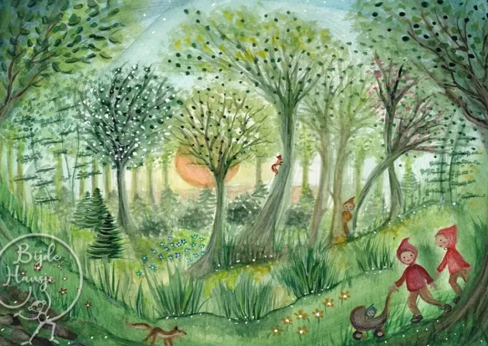 Bijdehansje Postkaart Forest