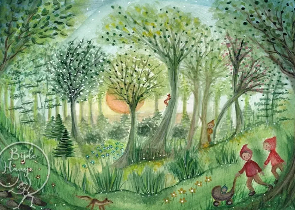 Bijdehansje Postkaart Forest