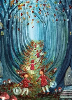 Bijdehansje Postkaart In to the Wood