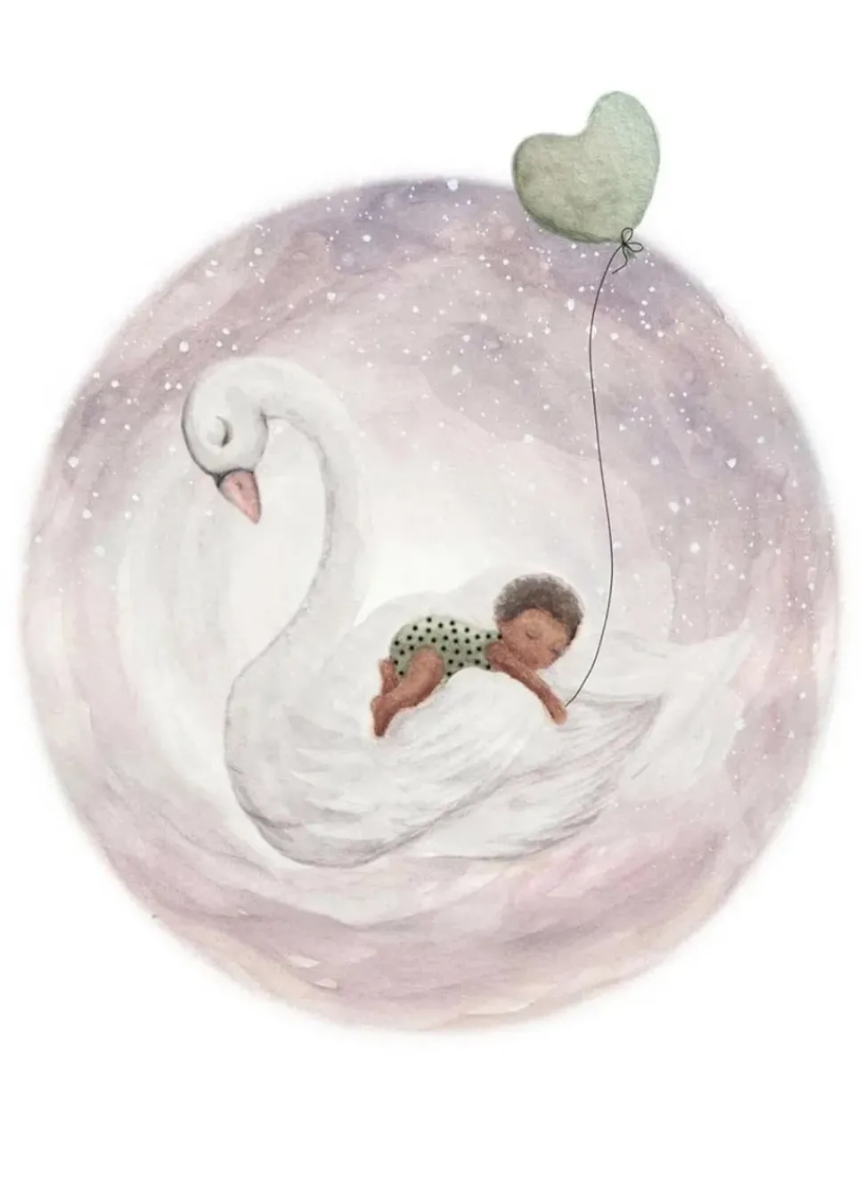 Bijdehansje Postkaart Lullababy lilac