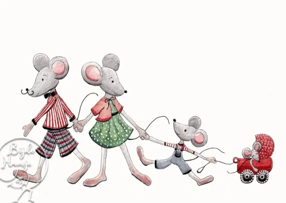 Bijdehansje Postkaart Mice