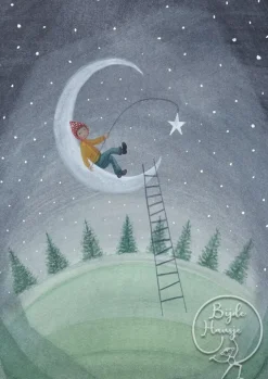 Bijdehansje Postkaart Moon