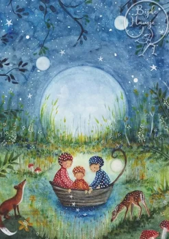 Bijdehansje Postkaart Mushroom Children