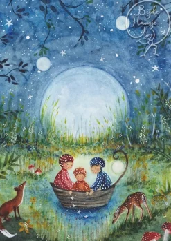 Bijdehansje Postkaart Mushroom Children