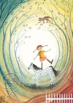 Bijdehansje Postkaart Pippi