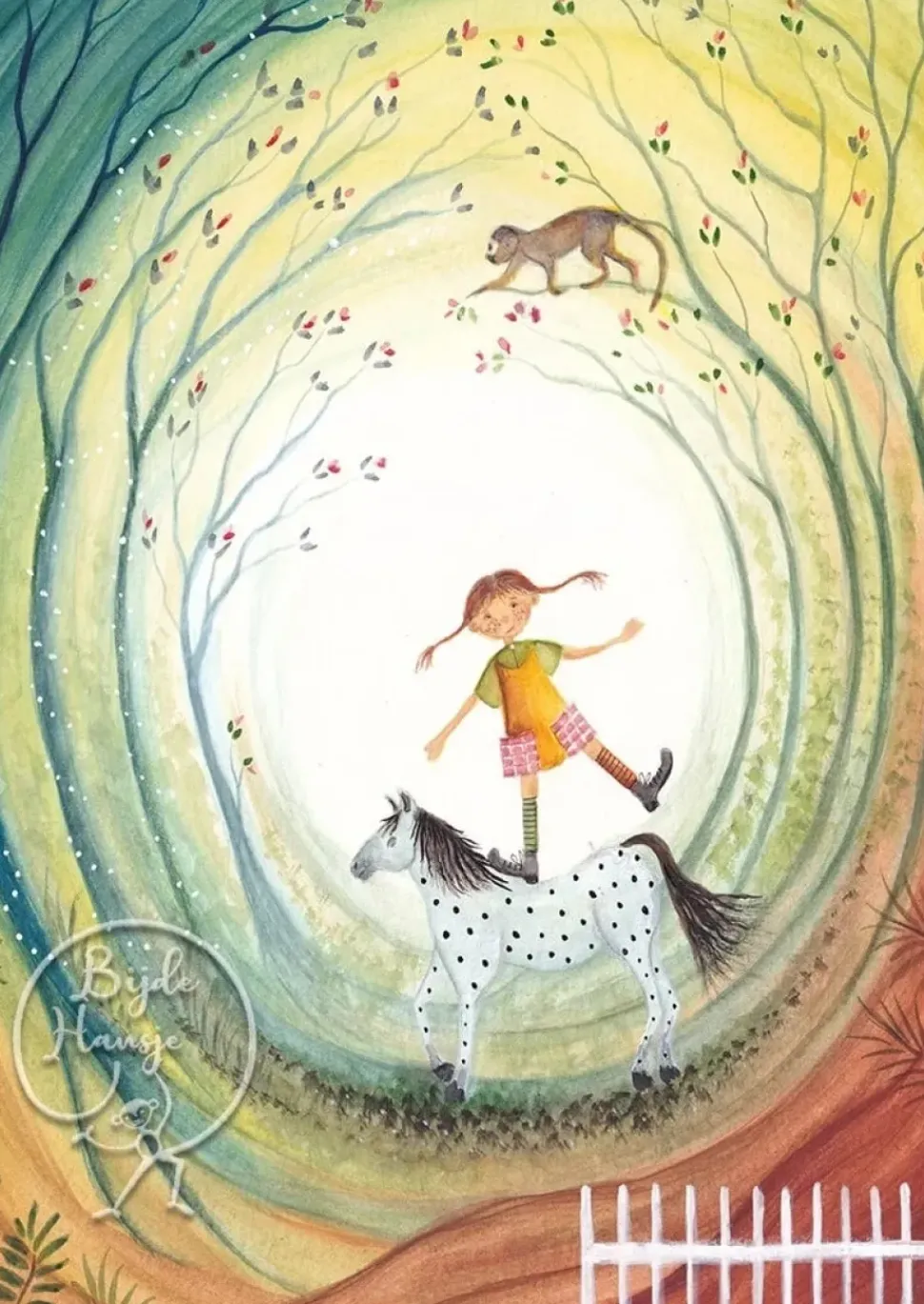 Bijdehansje Postkaart Pippi