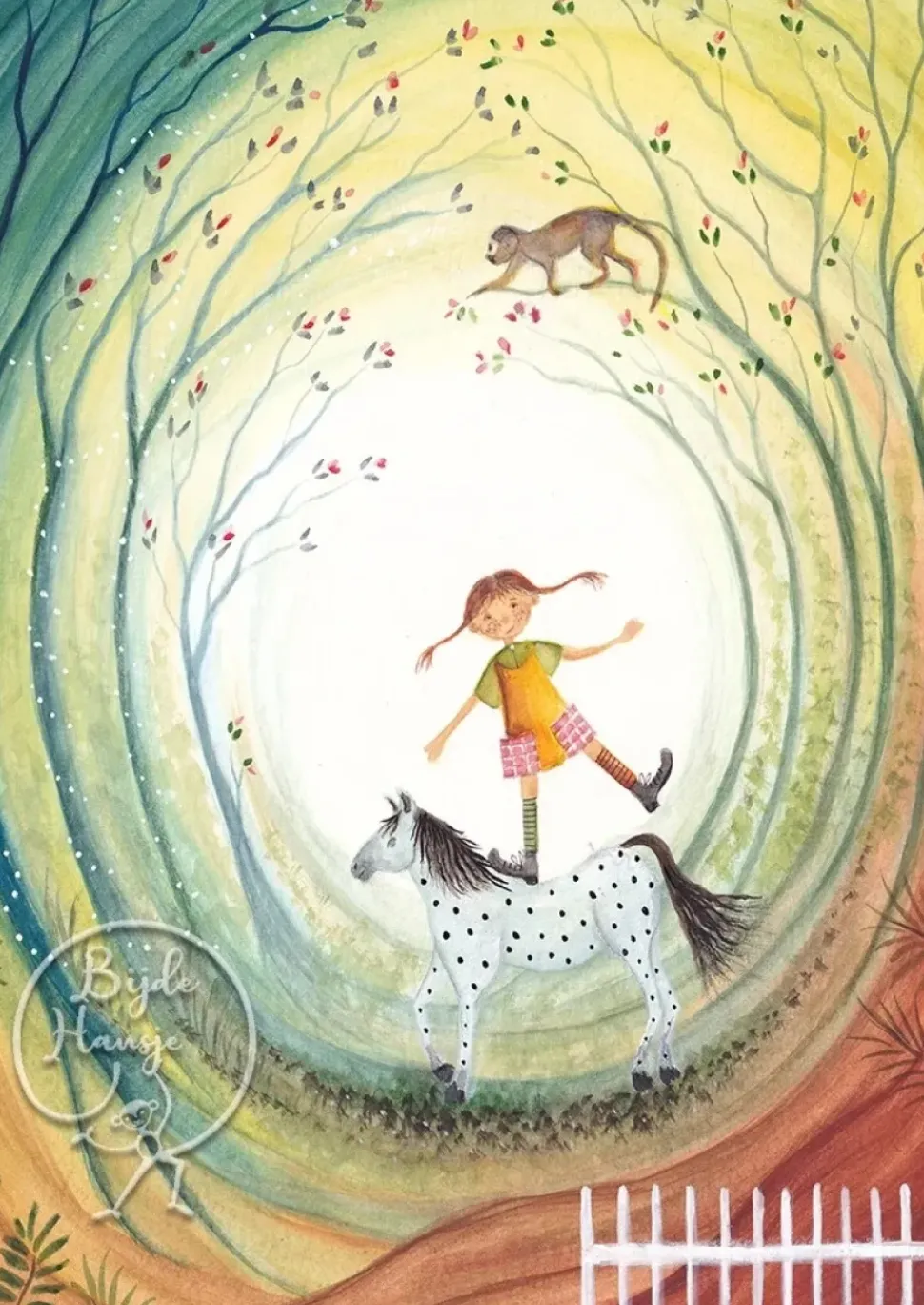 Bijdehansje Postkaart Pippi