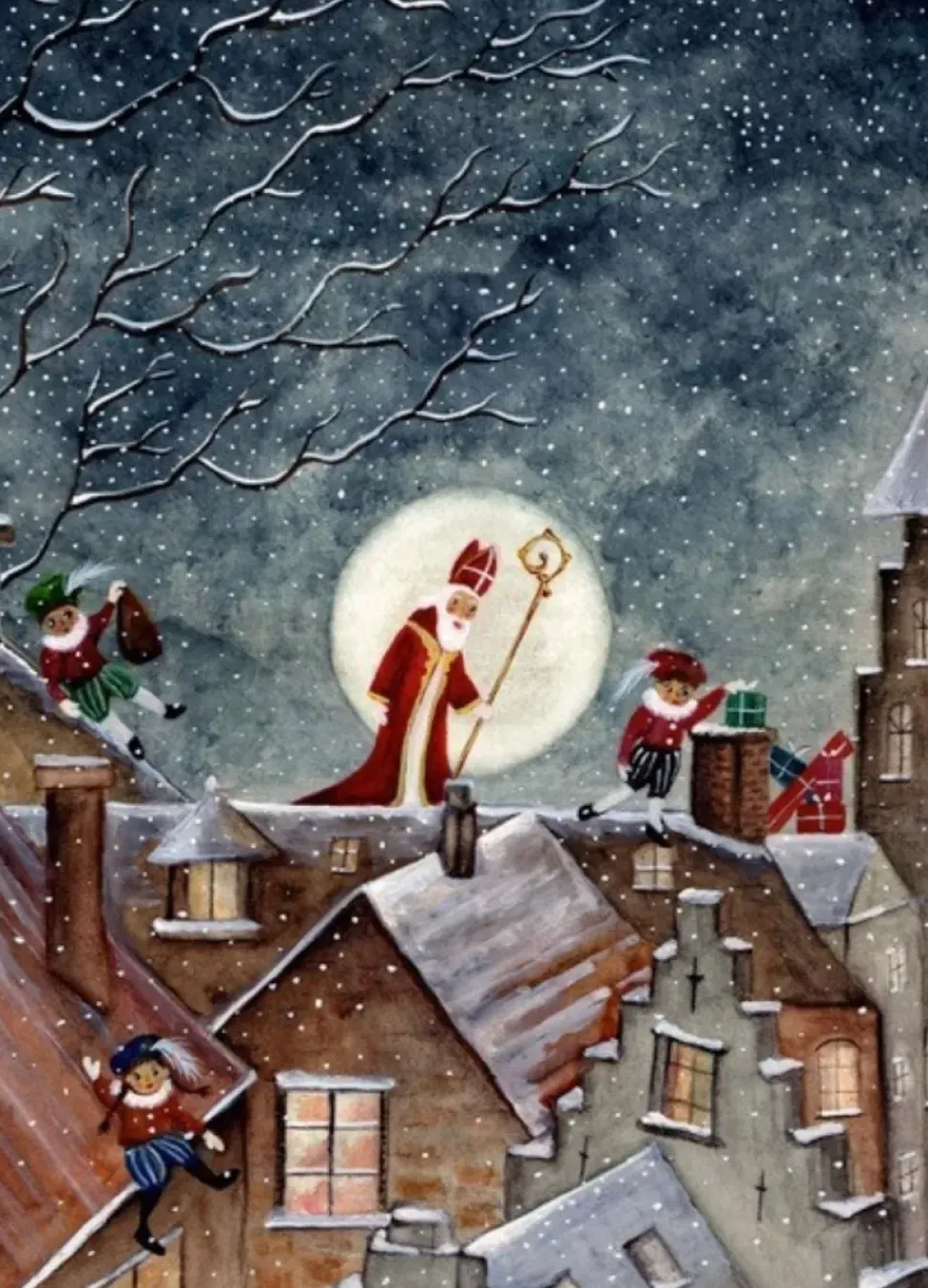 Bijdehansje Postkaart Sint