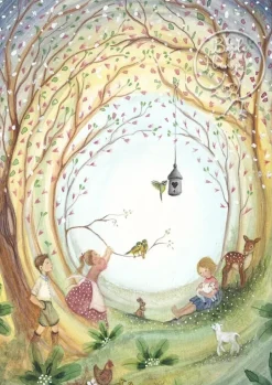 Bijdehansje Postkaart Spring