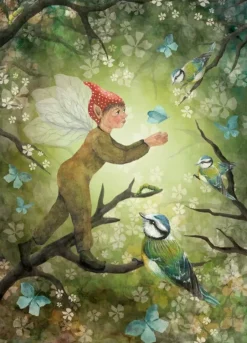 Bijdehansje Postkaart Spring Forest Fairy