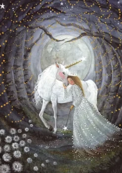 Bijdehansje Postkaart Stardust Unicorn