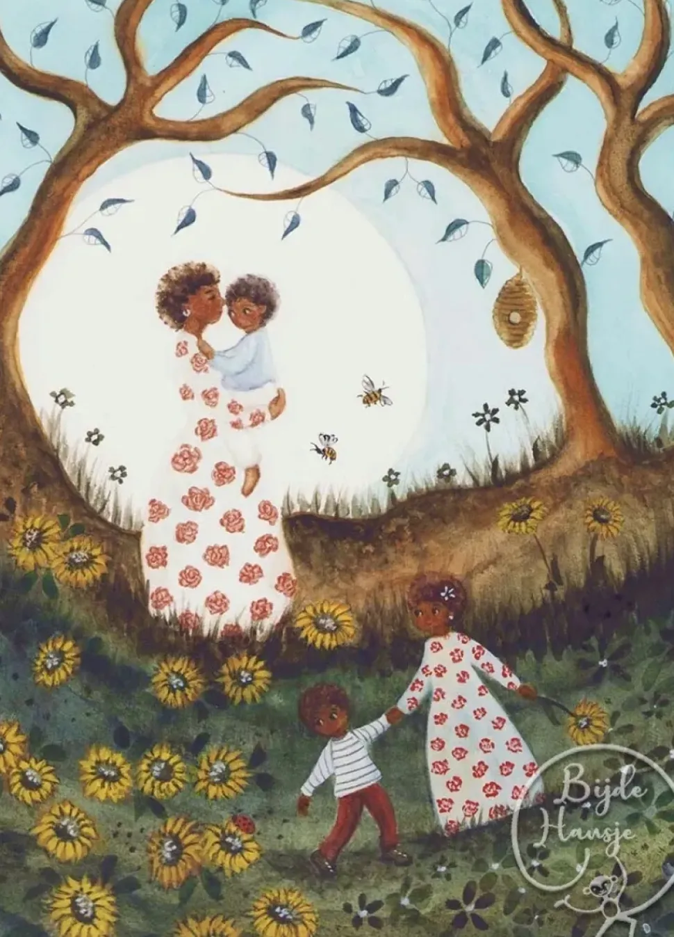 Bijdehansje Postkaart Sun flowers