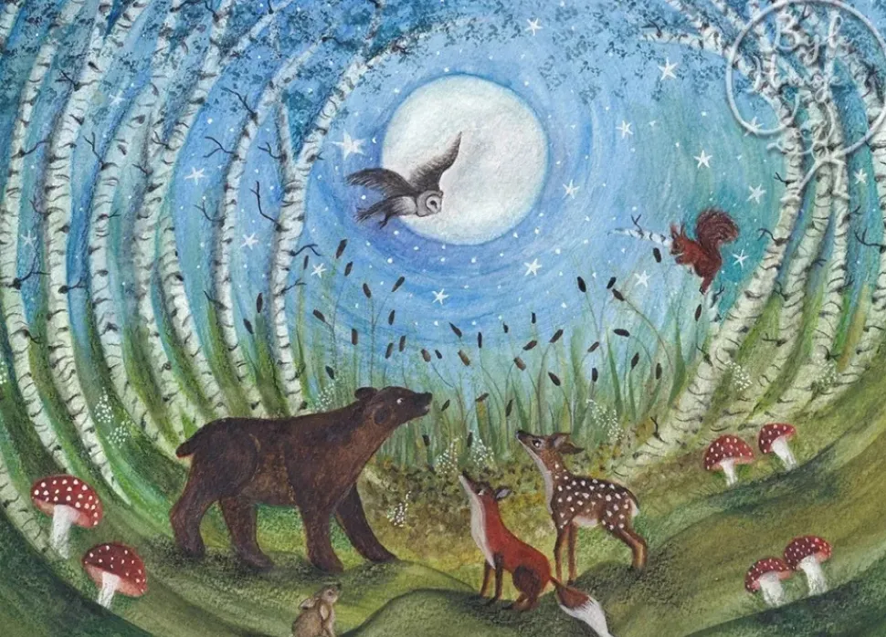 Bijdehansje Postkaart Woodland Creatures