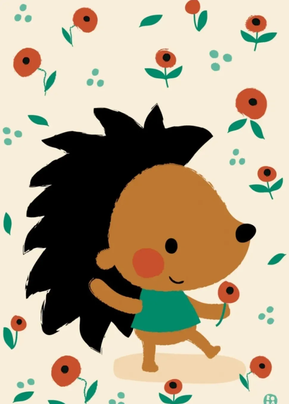 Bora Postkaart Poppy Hedgehog
