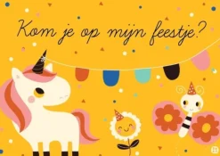 Bora Uitnodigingskaart Eenhoorn 6-delig