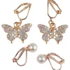 Boutique Butterfly Clip On Earrings, 2 Sets