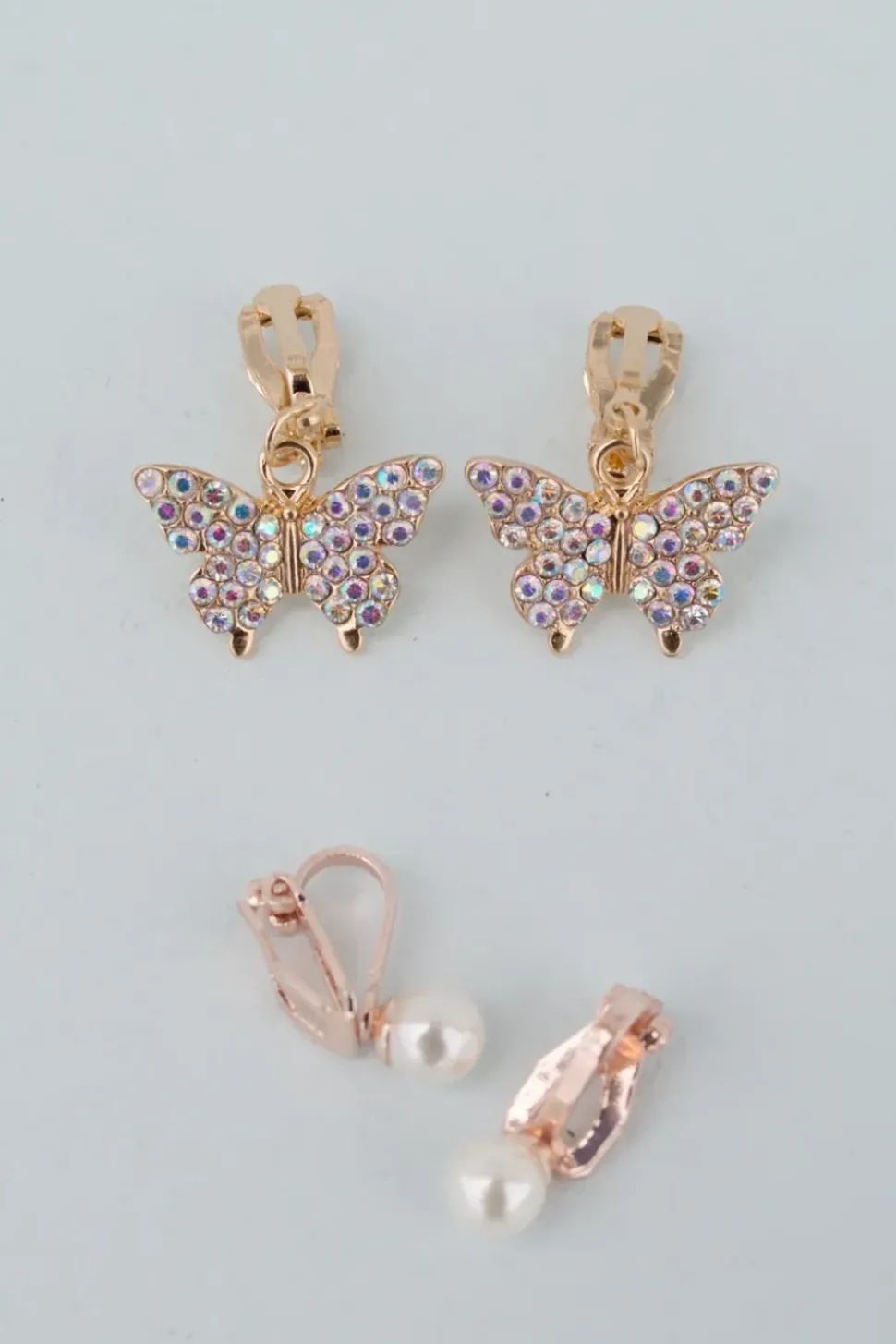 Boutique Butterfly Clip On Earrings, 2 Sets