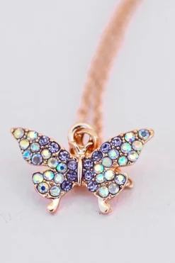 Boutique Butterfly Gem Necklace
