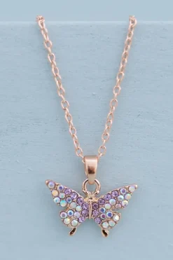 Boutique Butterfly Gem Necklace