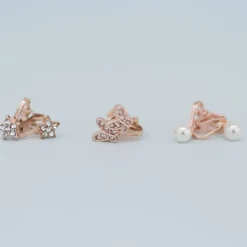 Boutique Dazzle Clip On Earrings, 3 Sets