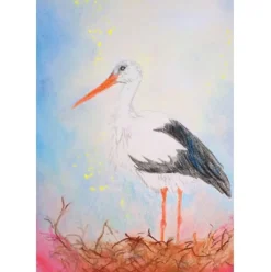 Brechtje Duijzer Wenskaart Ooievaar