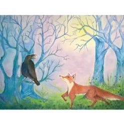 Brechtje Duijzer Wenskaart de Vos en de Raaf