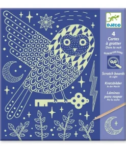 Djeco Kraskaarten Glow in the Dark At Night