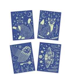 Djeco Kraskaarten Glow in the Dark At Night