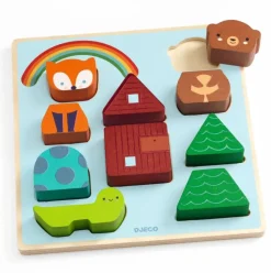 Djeco Reliefpuzzel Regenboog 10pcs