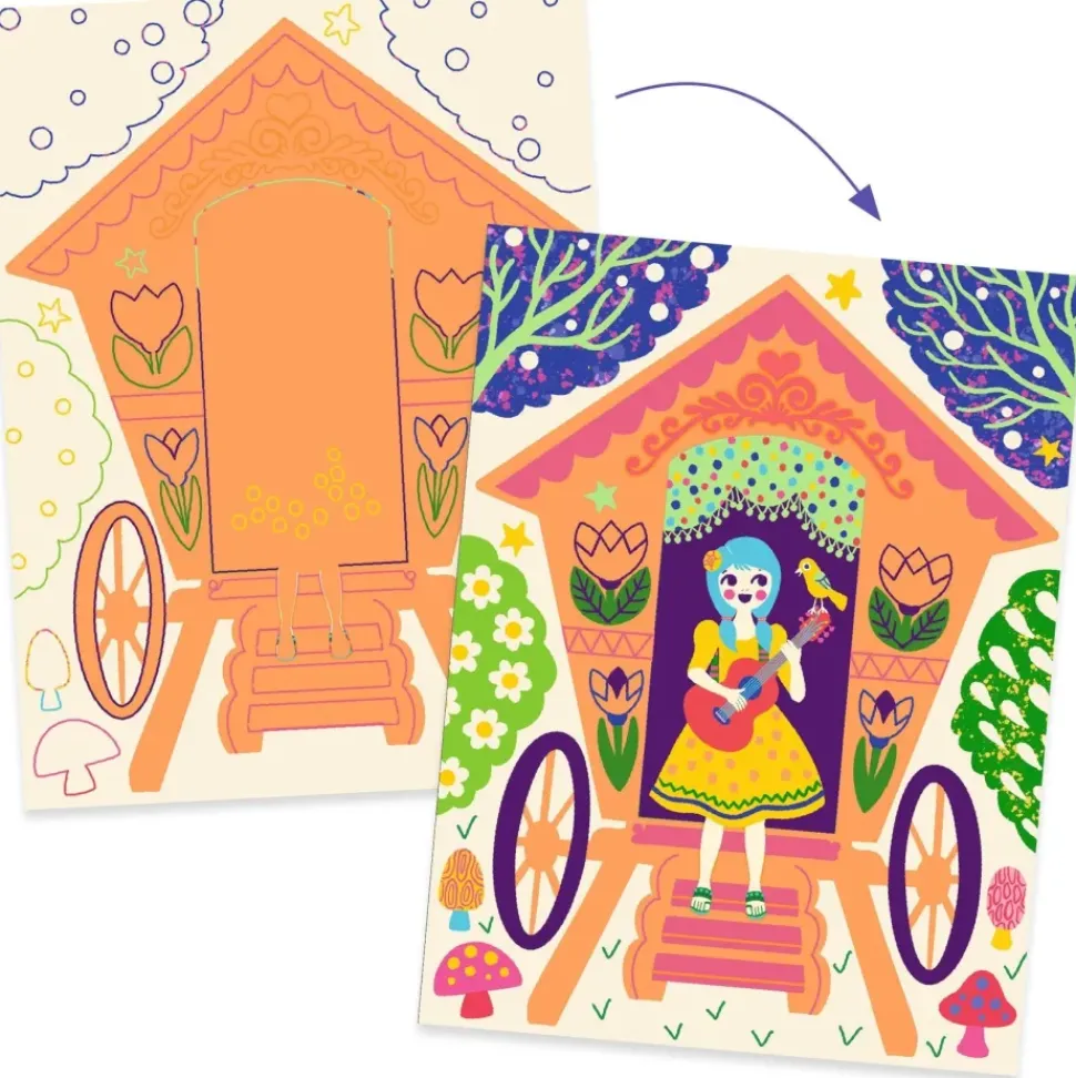 Djeco Scratch Grappige Huizen