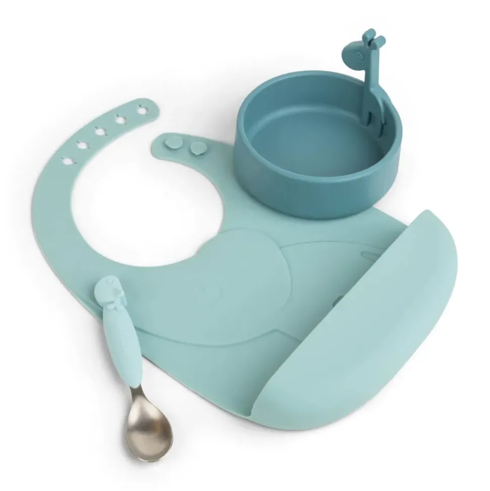 Done by Deer Peekaboo Kinderservies First Meal set Deer friends Blue