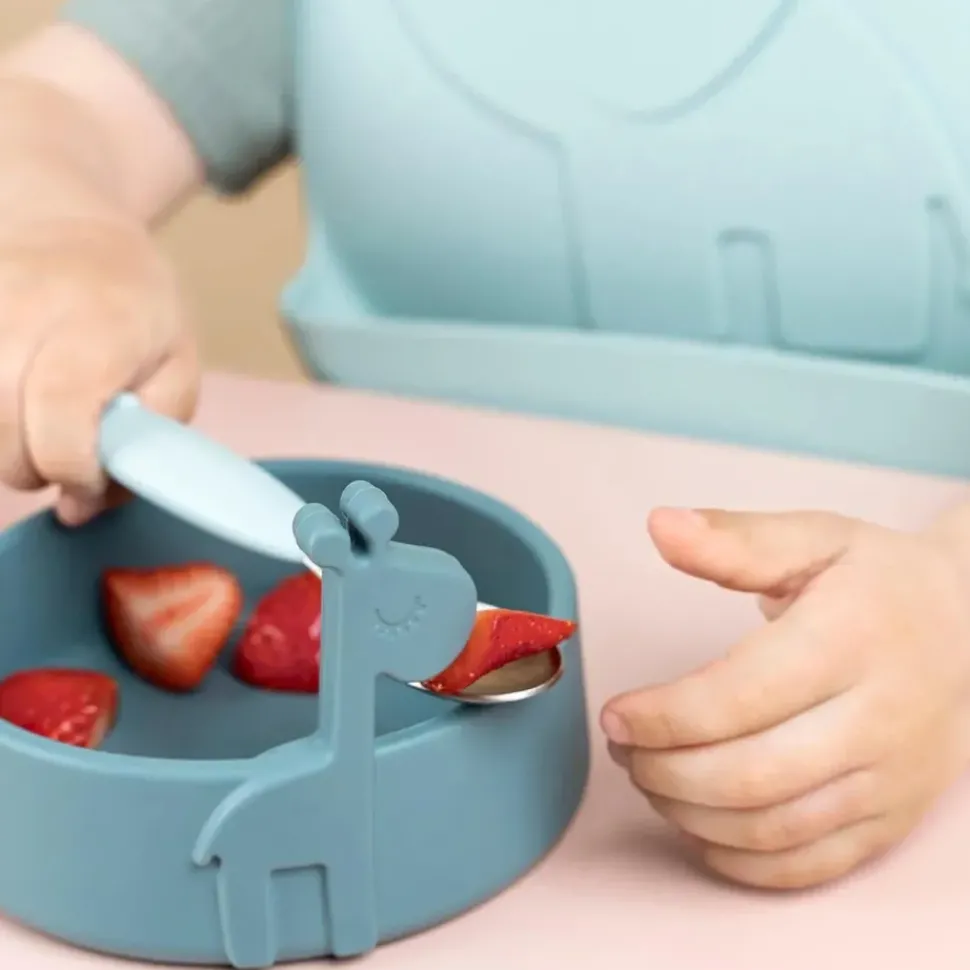 Done by Deer Peekaboo Kinderservies First Meal set Deer friends Blue