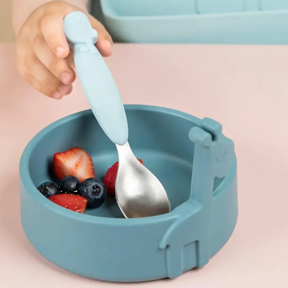 Done by Deer Peekaboo Kinderservies First Meal set Deer friends Blue