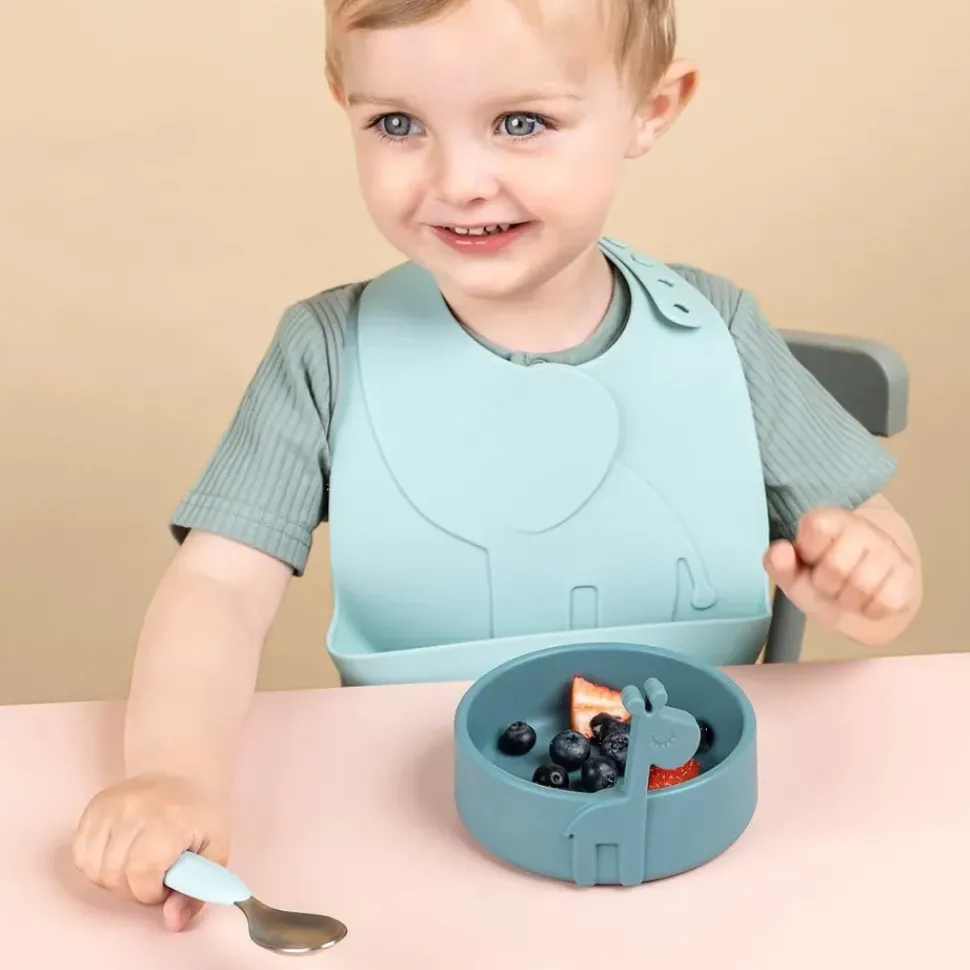 Done by Deer Peekaboo Kinderservies First Meal set Deer friends Blue