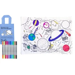 eat sleep doodle Placemat to go Space Explorer