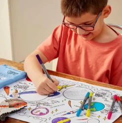 eat sleep doodle Placemat to go Space Explorer