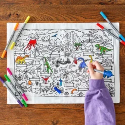 eat sleep doodle Placemat to go Dino