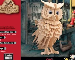 Eureka 3D Hout Model Gepetto´s Owl