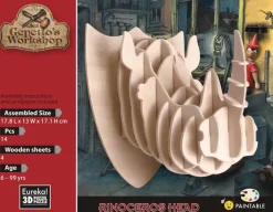 Eureka 3D Hout Model Gepetto´s Rinoceros Head