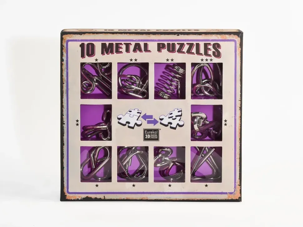 Eureka Metal Puzzle Paars Set 10-delig